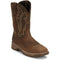 Justin Men's Nitread 11" Comp Toe Waterproof Pull On Work Boot- Brown- CR3207 7.0 / Medium / Brown - Overlook Boots