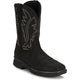 Justin Men's Nitread 11" Comp Toe Waterproof Pull On Work Boot- Black- CR3208 7.0 / Medium / Black - Overlook Boots