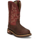 Justin Men's Resistor 11" Composite Toe Waterproof Western Work Boot- Brown- CR4007 8.0 / Medium / Brown - Overlook Boots