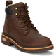 Justin Men's Resistor 6" Waterproof Lace Up Western Work Boot -Brown- CR401 8.0 / Medium / Brown - Overlook Boots