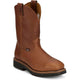 Justin Men's Lafayette 11" Soft Toe Waterproof Pull On Work Boot- Brown- HL4226 7.0 / Medium / Brown - Overlook Boots