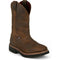 Justin Men's Billings 11" Soft Toe Waterproof Pull On Work Boot- Brown- HL4234 7.0 / Medium / Brown - Overlook Boots