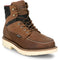 Justin Men's Bristol 6" Soft Toe Waterproof Slip Resist Work Boot- Brown- HW686 7 / Medium / Brown - Overlook Boots