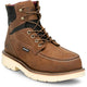 Justin Men's Bristol 6" Steel Toe Waterproof Slip Resist Work Boot- Brown- HW687 7 / Medium / Brown - Overlook Boots