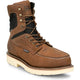 Justin Men's Ledbetter 8" Steel Toe Waterproof Western Work Boot- Brown- HW693 7 / Medium / Brown - Overlook Boots