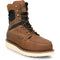 Justin Men's Harrold 8" Steel Toe Western Work Boot- Brown- HW695 7 / Medium / Brown - Overlook Boots