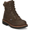Justin Men's Rivot 8" Lace Up Western Work Boot -Brown - OW441 6.0 / Medium / Brown - Overlook Boots