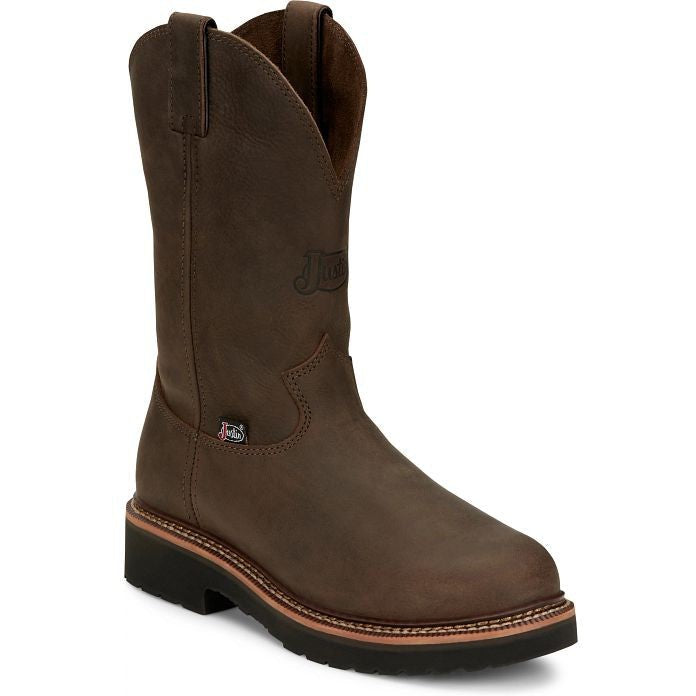 Justin Men's Carbide 11" Western Work Boot -Brown- OW4440  - Overlook Boots