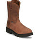 Justin Men's Round Up 10" Round Toe Western Work Boot -Brown- OW4760 6.0 / Medium / Brown - Overlook Boots