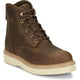 Justin Men's Maxwell 6" Slip Resistant Lace Up Work Boot- Tan - OW708 6.0 / Medium / Tan - Overlook Boots