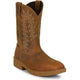 Justin Men's Blinder 11" Steel Toe WP Western Work Boot- Brown- PD4069 7.0 / Medium / Brown - Overlook Boots