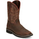 Justin Men's Driller II 11" Waterproof Steel Toe Western Work Boot -Brown- SE3117 8.0 / Medium / Brown - Overlook Boots