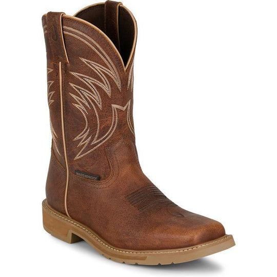 Justin Men's Apprentice 11" Steel Toe Western Work Boot - Coffee - SE4245 - Overlook Boots