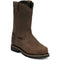 Justin Men's Pulley 10" Waterproof Composite Toe Met Guard Western Work Boot -Brown- SE4630 6.0 / Medium / Brown - Overlook Boots