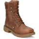 Justin Men's Rush 8" Nano Composite Toe Waterproof Western Work Boot -Brown- SE468 - Overlook Boots