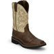 Justin Men's Driller 11" Square Toe Western Work Boot -Copper- SE4683 7.0 / Medium / Dark Brown - Overlook Boots