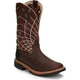 Justin Men's Derrickman 12" Waterproof Western Work Boot -Brown- SE4834 8.0 / Medium / Brown - Overlook Boots