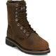 Justin Men's Pulley 8" Comp Toe Waterproof Met Guard Work Boot- Brown- SE630 6.0 / Medium / Brown - Overlook Boots