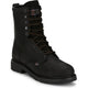 Justin Men's Truckton 8" Steel Toe Waterproof Lace Up Work Boot- Black- SE636 7.0 / Medium / Black - Overlook Boots