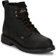 Justin Men's Dayworker 6" Waterproof Slip Resist Lace Up Work Shoe- Black- SE637 7.0 / Medium / Black - Overlook Boots