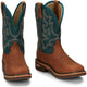 Justin Men's Resistor 11" Nano Composite Toe Western Work Boot -Blue - CR4010 - Overlook Boots