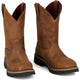 Justin Men's Ames 11" Steel Toe Waterproof Slip Resist Work Boot- Brown- HL4225 - Overlook Boots