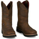 Justin Men's Billings 11" Soft Toe Waterproof Pull On Work Boot- Brown- HL4234 - Overlook Boots