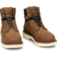 Justin Men's Bristol 6" Steel Toe Waterproof Slip Resist Work Boot- Brown- HW687 - Overlook Boots
