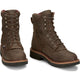 Justin Men's Rivot 8" Lace Up Western Work Boot -Brown- OW440 - Overlook Boots