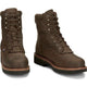 Justin Men's Rivot 8" Waterproof Steel Toe Western Work Boot -Brown- OW458 - Overlook Boots