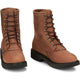 Justin Men's Livestock 8" Round Toe Western Work Boot -Brown- OW760  - Overlook Boots