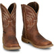 Justin Men's Daywork 11" Square Toe WP Western Work Boot - Pecan - SE4242 - Overlook Boots