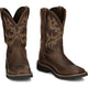 Justin Men's Driller 11" Waterproof Western Work Boot -Tan- SE4689  - Overlook Boots