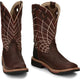 Justin Men's Derrickman 12" Waterproof Western Work Boot -Brown- SE4834 - Overlook Boots