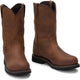 Justin Men's Drywall 10" Steel Toe Waterproof Western Work Boot -Brown- SE4961 - Overlook Boots