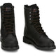 Justin Men's Truckton 8" Steel Toe Waterproof Lace Up Work Boot- Black- SE636 - Overlook Boots