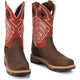 Justin Men's RoughNeck 12" Steel Toe Waterproof Western Work Boot -Brown- WK2115 - Overlook Boots