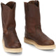 Justin Men's Axe 10" Soft Toe Wedge Western Work Boot -Brown- WK4908  - Overlook Boots