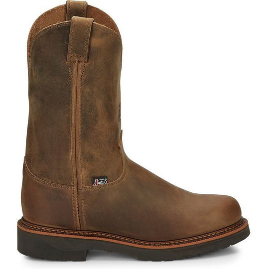 Justin Men's Blueprint 8" USA Western Work Boot -Tan- 4440 6.0 / Medium / Tan - Overlook Boots
