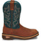 Justin Men's Resistor 11" Nano Composite Toe Western Work Boot -Blue - CR4010 8.0 / Medium / Blue - Overlook Boots