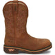 Justin Men's Resistor 11" Nano Composite Toe Western Work Boot -Brown- CR4016 8.0 / Medium / Brown - Overlook Boots