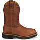 Justin Men's Lafayette 11" Soft Toe Waterproof Pull On Work Boot- Brown- HL4226 - Overlook Boots