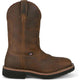 Justin Men's Billings 11" Soft Toe Waterproof Pull On Work Boot- Brown- HL4234 - Overlook Boots