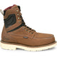 Justin Men's Ledbetter 8" Steel Toe Waterproof Western Work Boot- Brown- HW693 - Overlook Boots