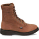 Justin Men's Livestock 8" Round Toe Western Work Boot -Brown- OW760  - Overlook Boots