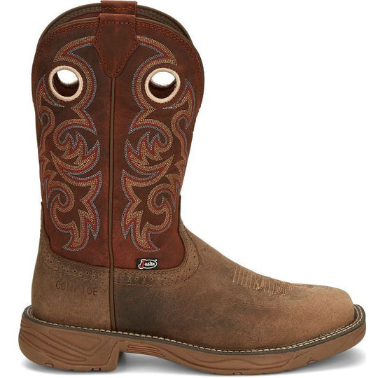 Justin Men's Rush 11" Composite Toe Waterproof Wesern Work Boot -Tan- SE4341 7.0 / Medium / Tan - Overlook Boots