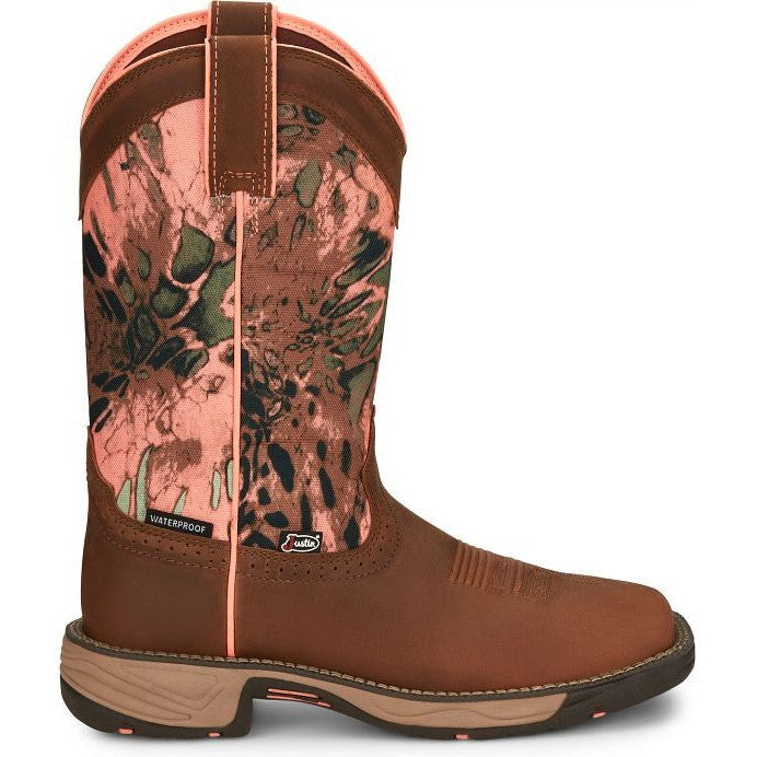 Justin Women's Rush 11" Waterproof Western Work Boot -Brown- SE4356 8 / Medium / Brown - Overlook Boots