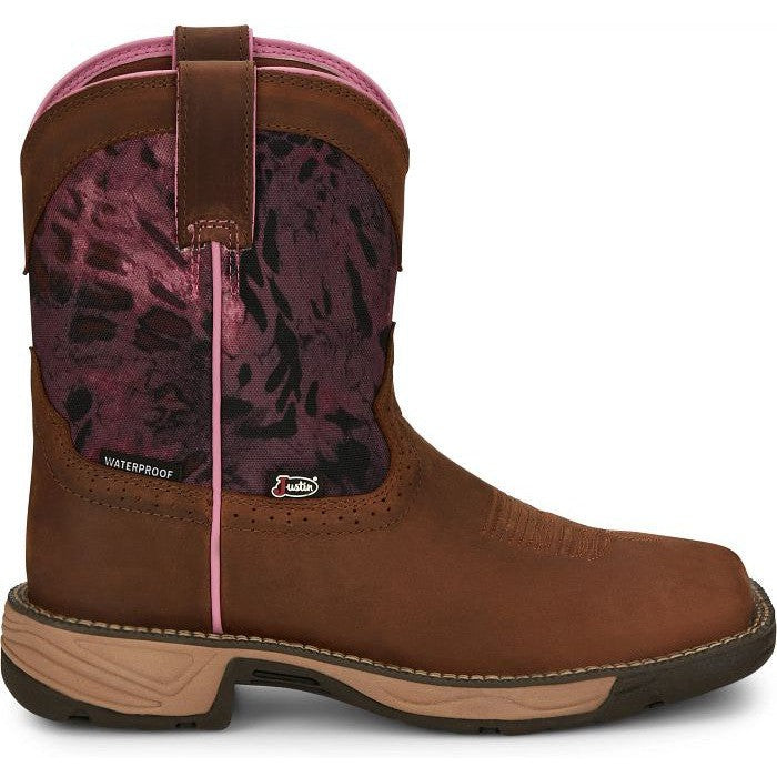 Justin Women's Rush 8" Waterproof Western Work Boot -Brown- SE4358 8 / Medium / Brown - Overlook Boots