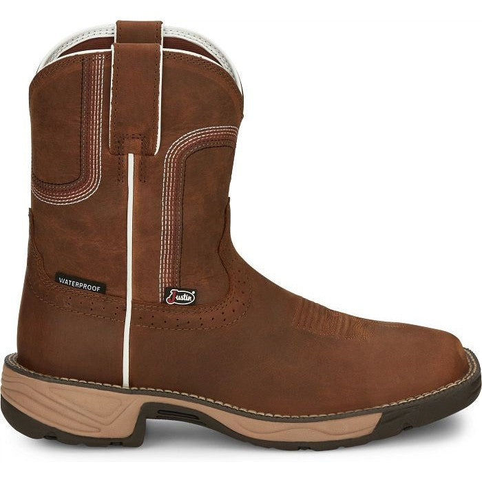Justin Women's Rush 8" Waterproof Western Work Boot -Brown- SE4359 8 / Medium / Brown - Overlook Boots
