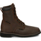 Justin Men's Driller 8" Composite Toe Waterproof Western Work Boot -Brown- SE462 7.0 / Medium / Brown - Overlook Boots